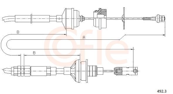 COFLE 492.3 Cable Pull, clutch control