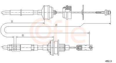 Cable Pull, clutch control COFLE 492.3