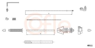 Accelerator Cable COFLE 493.1