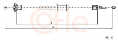 Cable Pull, parking brake COFLE 631.20