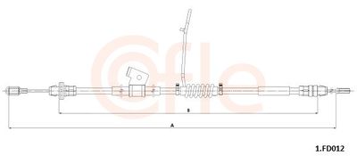 Cable Pull, parking brake COFLE 92.1.FD012