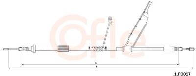 Cable Pull, parking brake COFLE 92.1.FD017
