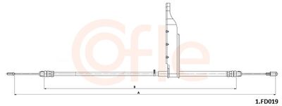 Cable Pull, parking brake COFLE 92.1.FD019