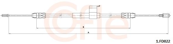 COFLE 92.1.FD022 Cable Pull, parking brake
