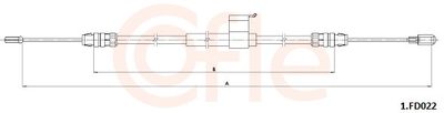 Cable Pull, parking brake COFLE 92.1.FD022