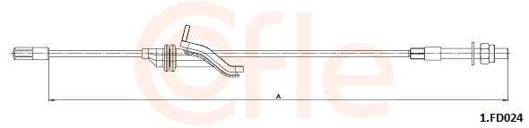 COFLE 92.1.FD024 Cable Pull, parking brake