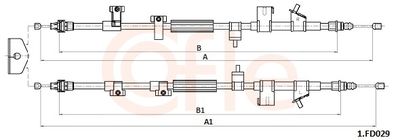 Cable Pull, parking brake COFLE 92.1.FD029