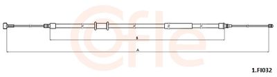 Cable Pull, parking brake COFLE 92.1.FI032