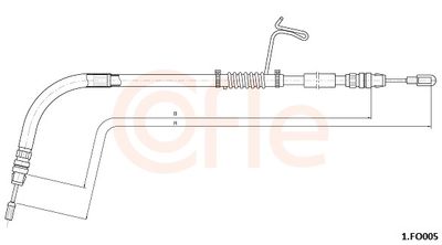 Cable Pull, parking brake COFLE 92.1.FO005