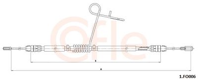 Cable Pull, parking brake COFLE 92.1.FO006