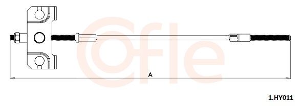 COFLE 92.1.HY011 Cable Pull, parking brake
