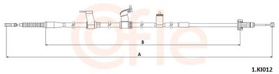Cable Pull, parking brake COFLE 92.1.KI012