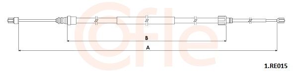 COFLE 92.1.RE015 Cable Pull, parking brake