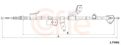 Cable Pull, parking brake COFLE 92.1.TY001