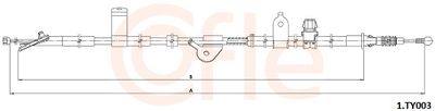 Cable Pull, parking brake COFLE 92.1.TY003