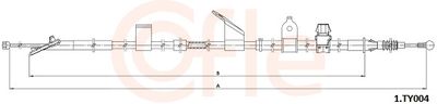 Cable Pull, parking brake COFLE 92.1.TY004