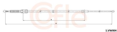 Cable Pull, parking brake COFLE 92.1.VK004