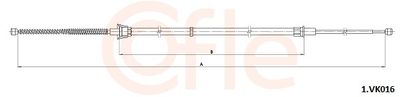 Cable Pull, parking brake COFLE 92.1.VK016