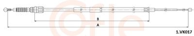 Cable Pull, parking brake COFLE 92.1.VK017