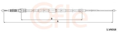 Cable Pull, parking brake COFLE 92.1.VK018