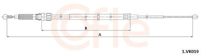 Cable Pull, parking brake COFLE 92.1.VK019