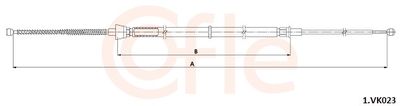 Cable Pull, parking brake COFLE 92.1.VK023