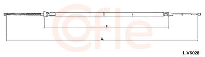 Cable Pull, parking brake COFLE 92.1.VK028