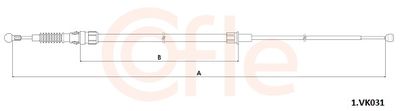 Cable Pull, parking brake COFLE 92.1.VK031