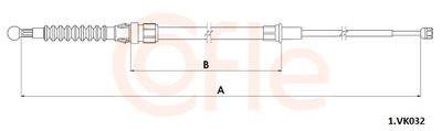 Cable Pull, parking brake COFLE 92.1.VK032