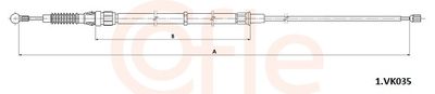 Cable Pull, parking brake COFLE 92.1.VK035