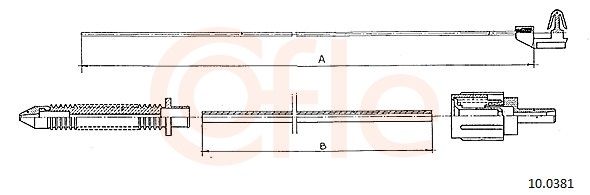 COFLE 92.10.0381 Accelerator Cable