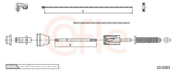 COFLE 92.10.0383 Accelerator Cable
