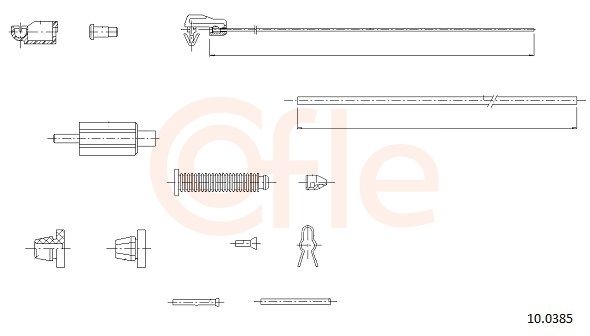 COFLE 92.10.0385 Accelerator Cable