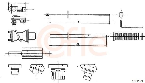 COFLE 92.10.1171 Accelerator Cable