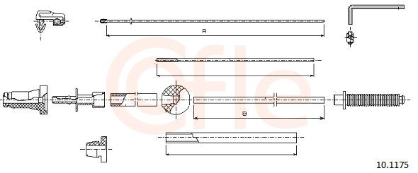 COFLE 92.10.1175 Accelerator Cable