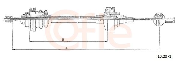 COFLE 92.10.2371 Cable Pull, clutch control