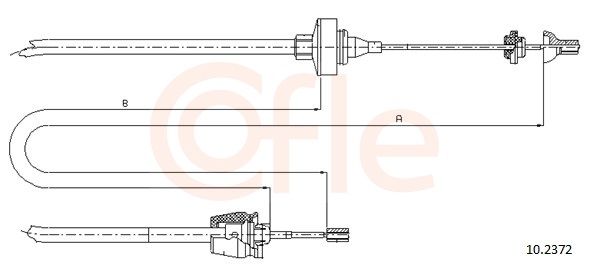 COFLE 92.10.2372 Cable Pull, clutch control