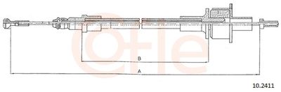 Cable Pull, clutch control COFLE 92.10.2411