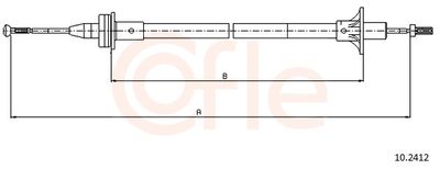 Cable Pull, clutch control COFLE 92.10.2412