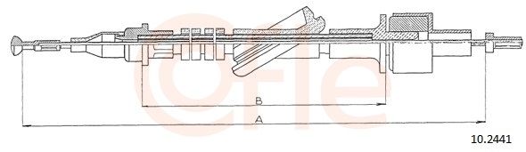 COFLE 92.10.2441 Cable Pull, clutch control