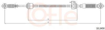 Cable Pull, manual transmission COFLE 92.10.2450