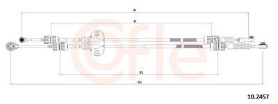 Cable Pull, manual transmission COFLE 92.10.2457