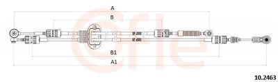 Cable Pull, manual transmission COFLE 92.10.2463