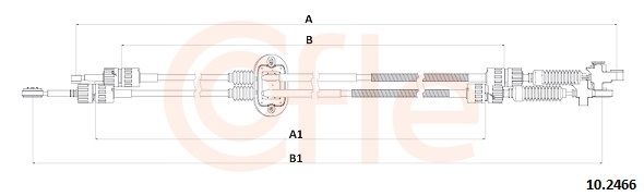 COFLE 92.10.2466 Cable Pull, manual transmission