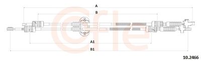 Cable Pull, manual transmission COFLE 92.10.2466