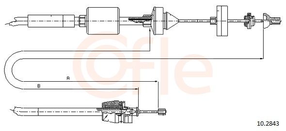 COFLE 92.10.2843 Cable Pull, clutch control