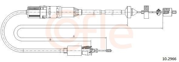 COFLE 92.10.2966 Cable Pull, clutch control