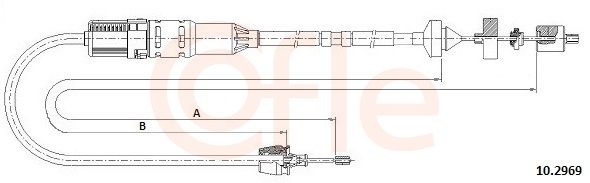 COFLE 92.10.2969 Cable Pull, clutch control