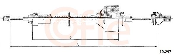 COFLE 92.10.297 Cable Pull, clutch control
