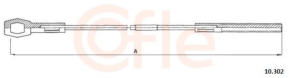 COFLE 92.10.302 Cable Pull, clutch control